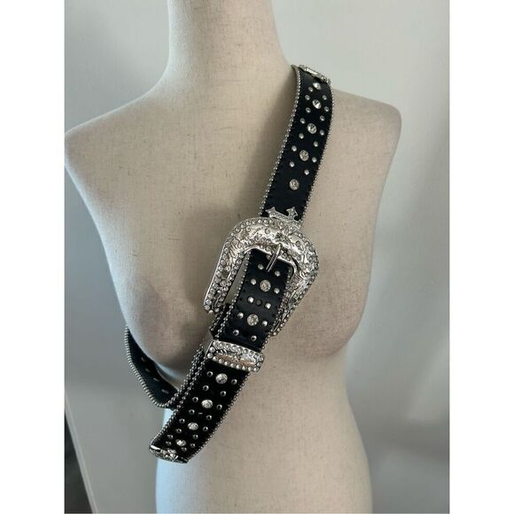 Bling diamonds shinny Women\'s Western Belt 43 inches long main image 3